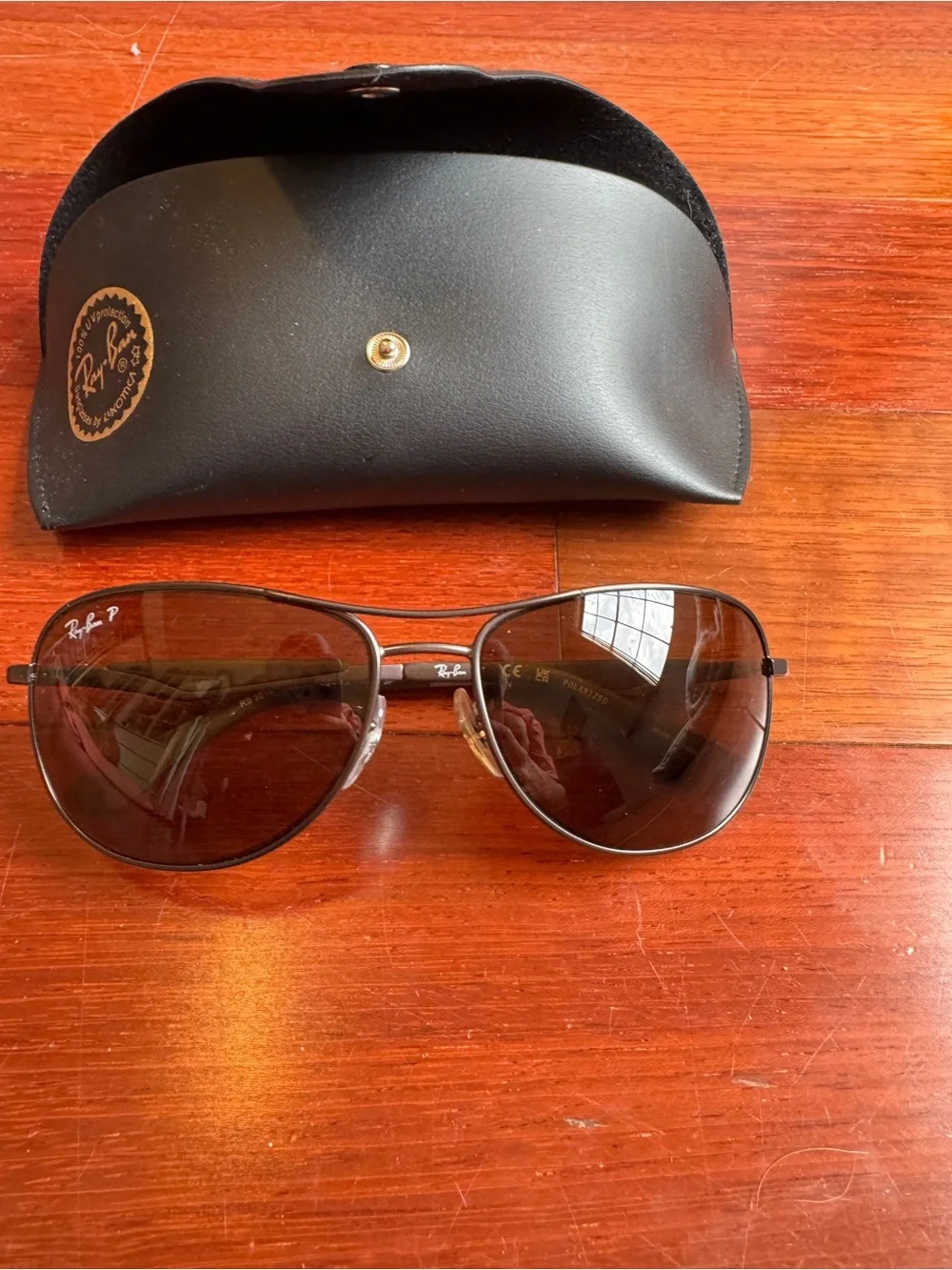Ray-Ban 3519 Aviator Sunglasses - Brown Lenses, Black Case - Picture 1 of 8